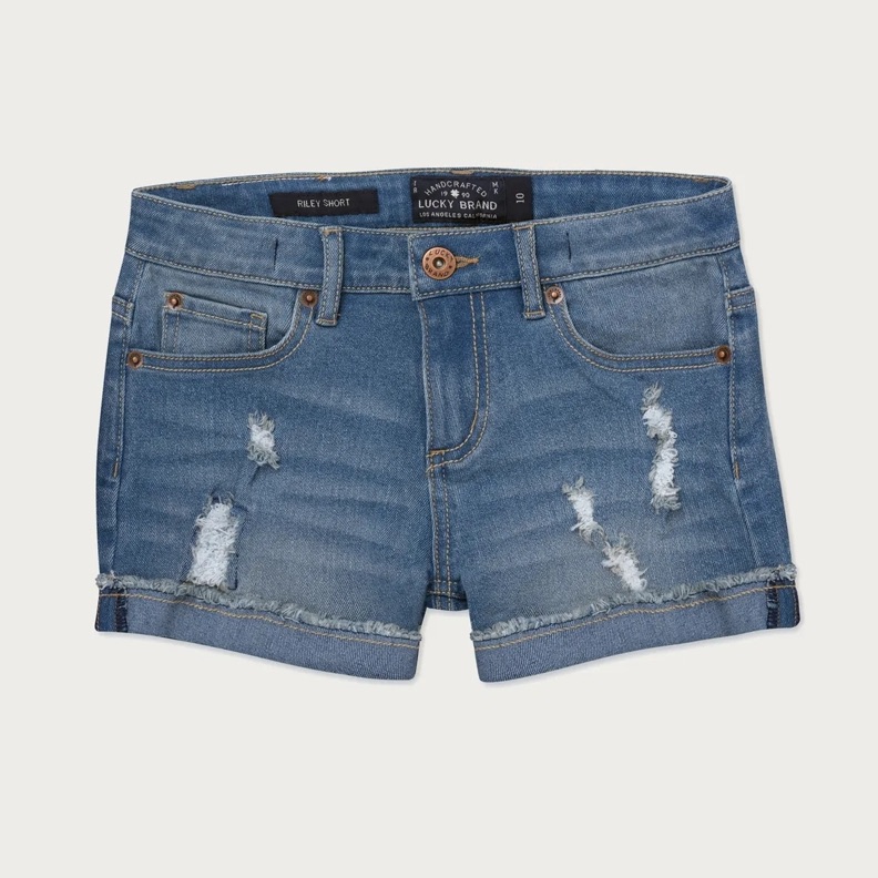 Lucky Brand Girls Riley Cuffed Denim Shorts Size 10
